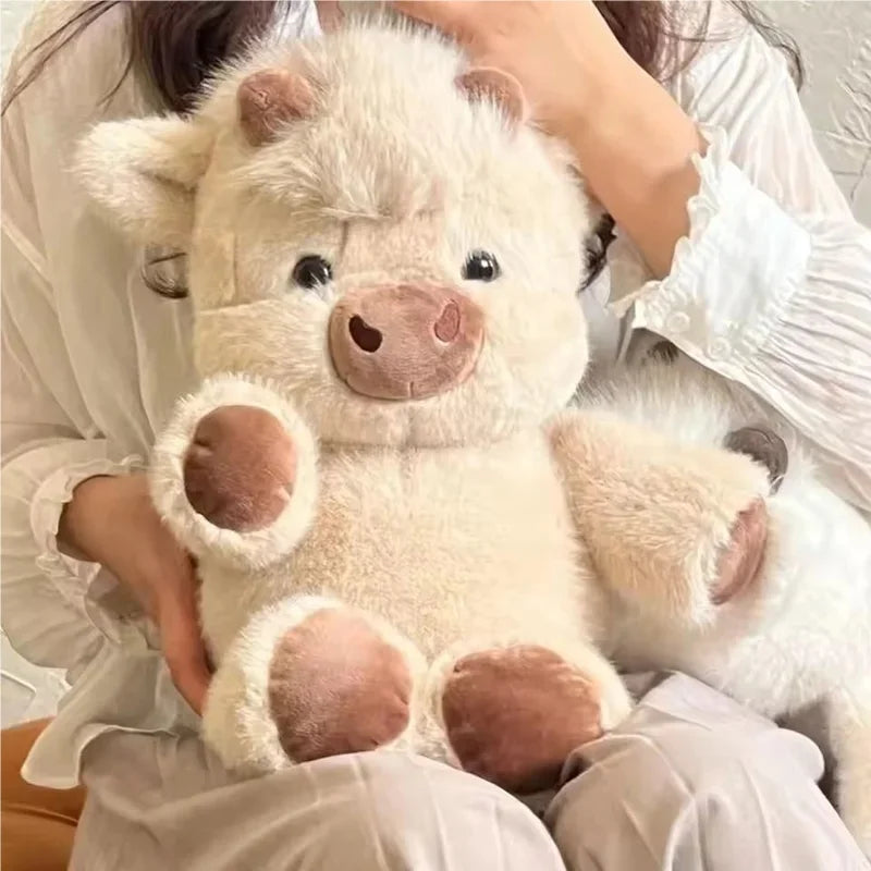 Highland Cattle Plush Toy – Soft Huggable Cow Stuffed Animal Plush Stuffed Animal QXL