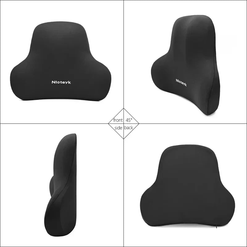 Memory Foam Car Neck & Lumbar Support Cushion | Universal Car Seat Cushion QXL