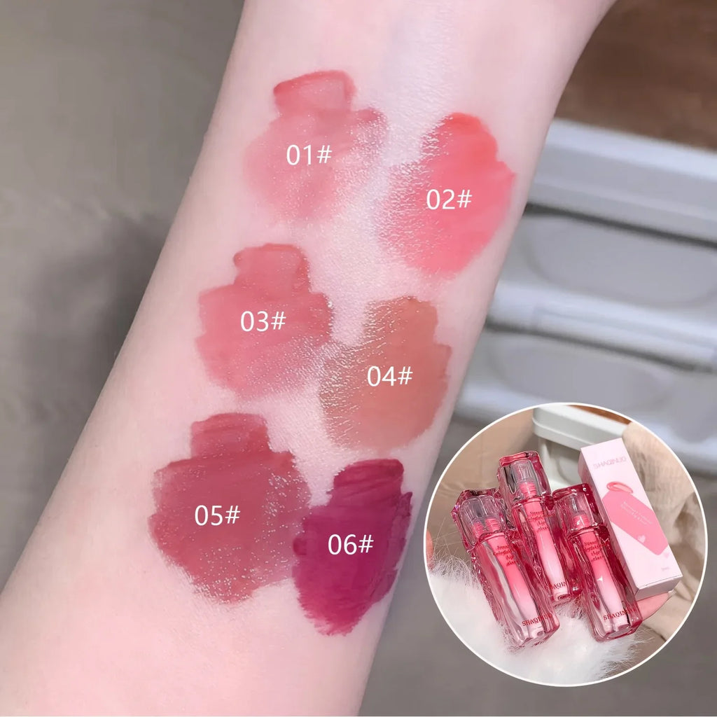 6-Color Mirror Effect Lip Gloss | Moisturizing Glossy Lipstick Lip Gloss QXL
