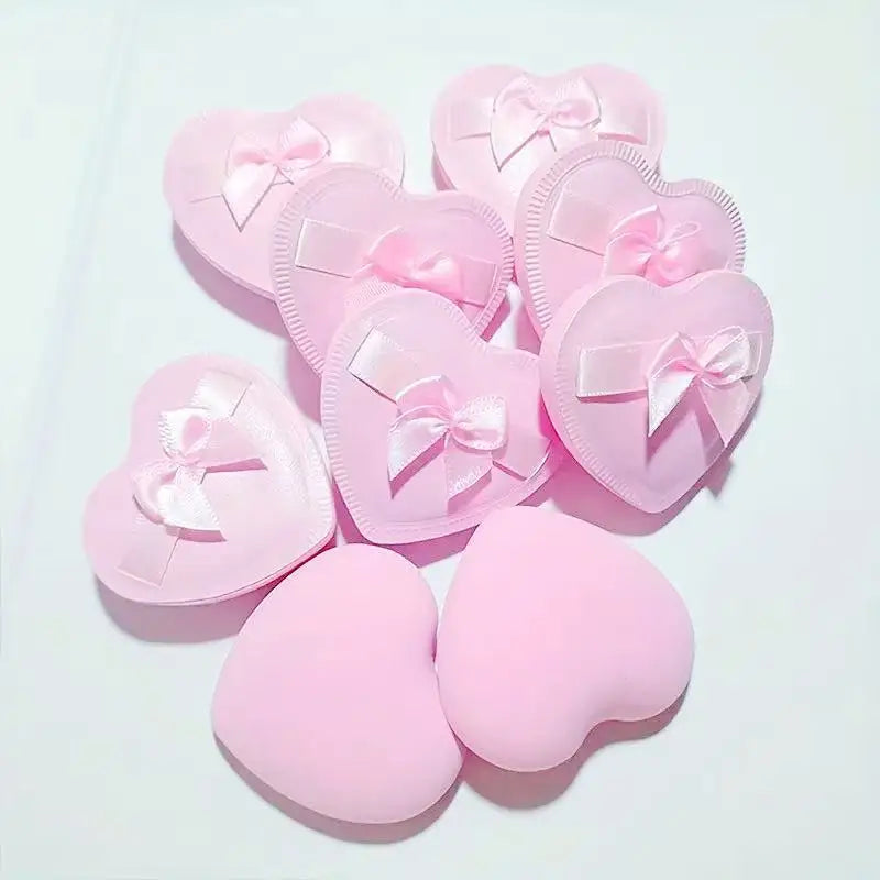 Heart Bow Air Cushion Powder Puff | Dry & Wet Makeup Sponge Makeup Powder Puff QXL