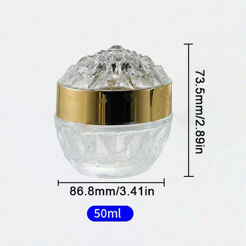 50g Diamond Lid Glass Cosmetic Jar | Cream & Lotion Cosmetic Storage Jar QXL