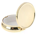 Metal Pill Box Organizer | Compact Round Medicine Case Pill Box Organizer QXL Default Title