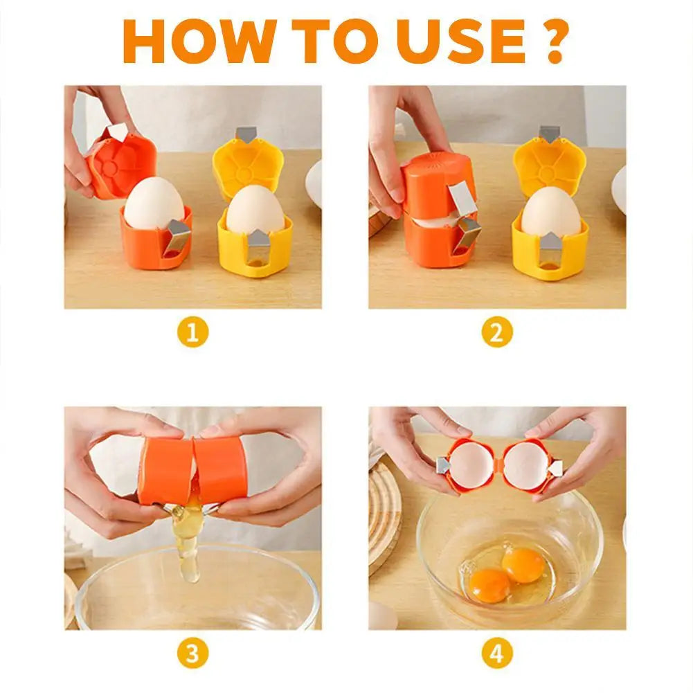 Handheld Egg Shell Opener & Cracker | 1-3 Pack Kitchen Tool Egg Cracker Tool QXL