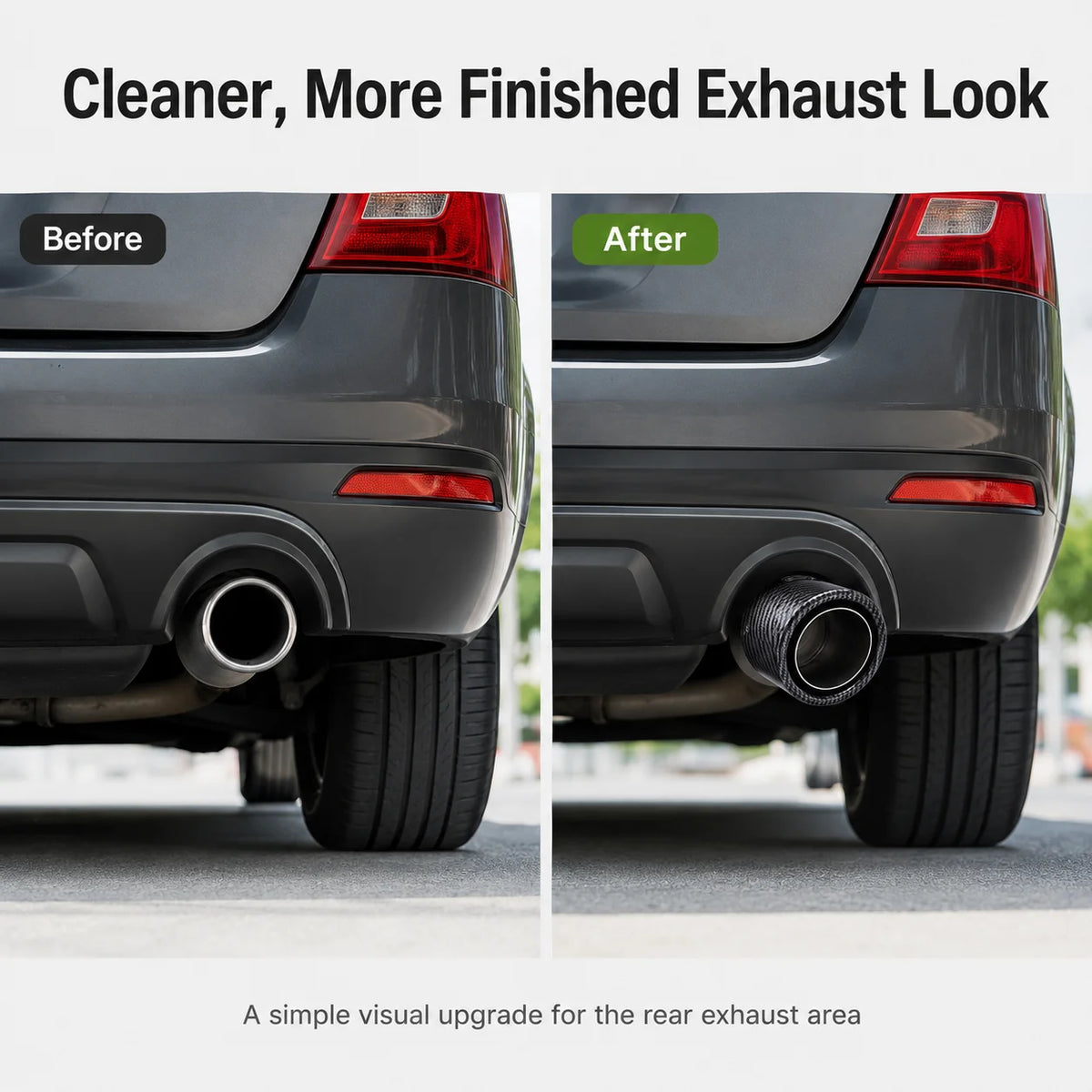 Carbon Fiber Exhaust Tip 63–89mm | Adjustable Stainless Steel Exhaust Tip QXL