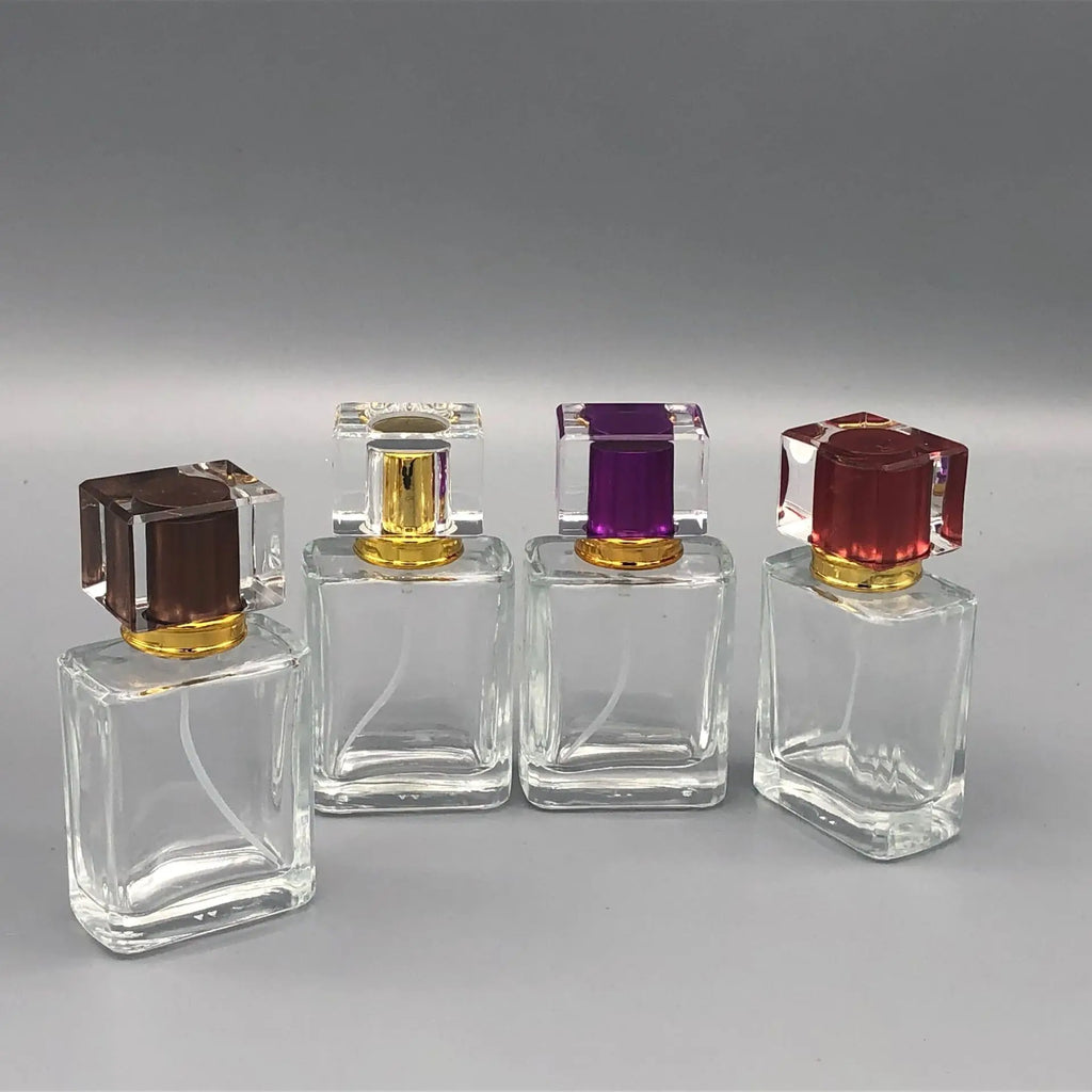 50ml Square Glass Perfume Atomizer | Refillable Spray Bottle Perfume Atomizer Bottle QXL