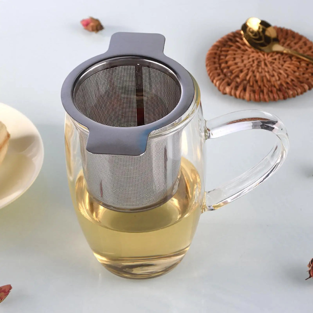 Stainless Steel Loose Leaf Tea Strainer & Multi-Use Infuser Tea Strainer Infuser QXL