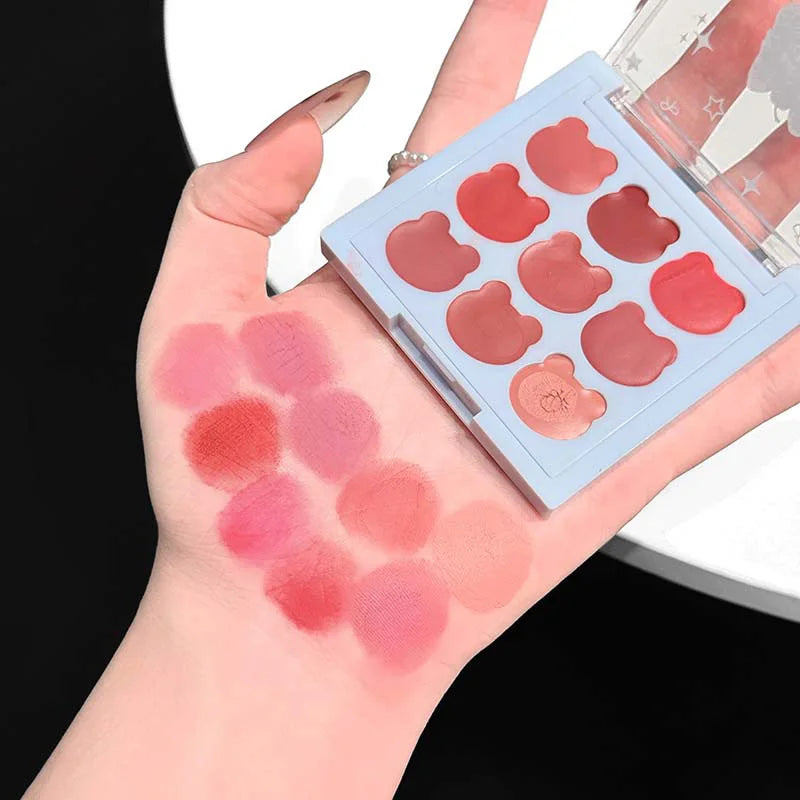 Cappuvini 9-Shade Matte Lip Mud | Waterproof Long-Lasting Lip Color Matte Lip Mud QXL A