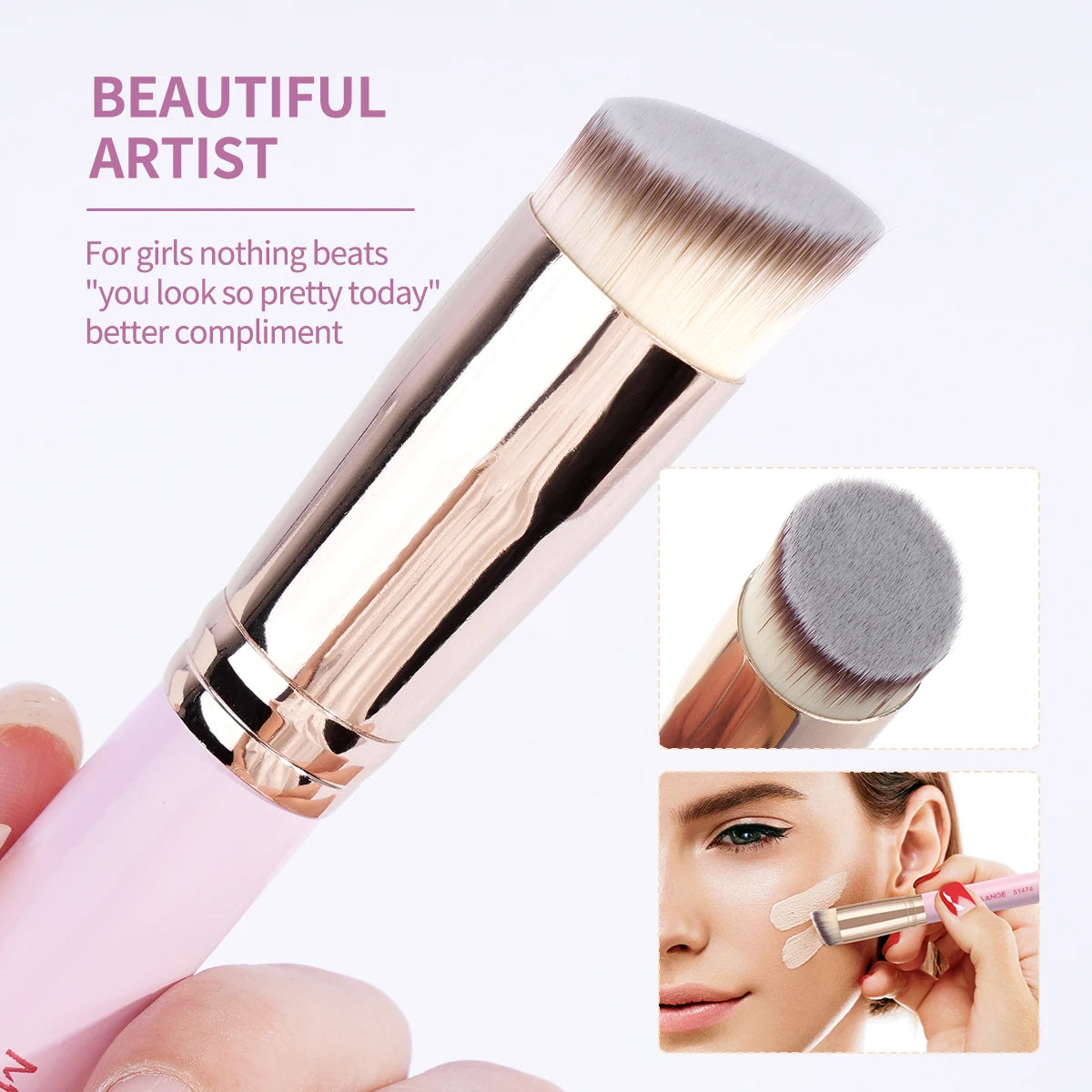 MAANGE 7-Piece Makeup Brush Set | Foundation, Blush & Eyeshadow Makeup Brush Set QXL