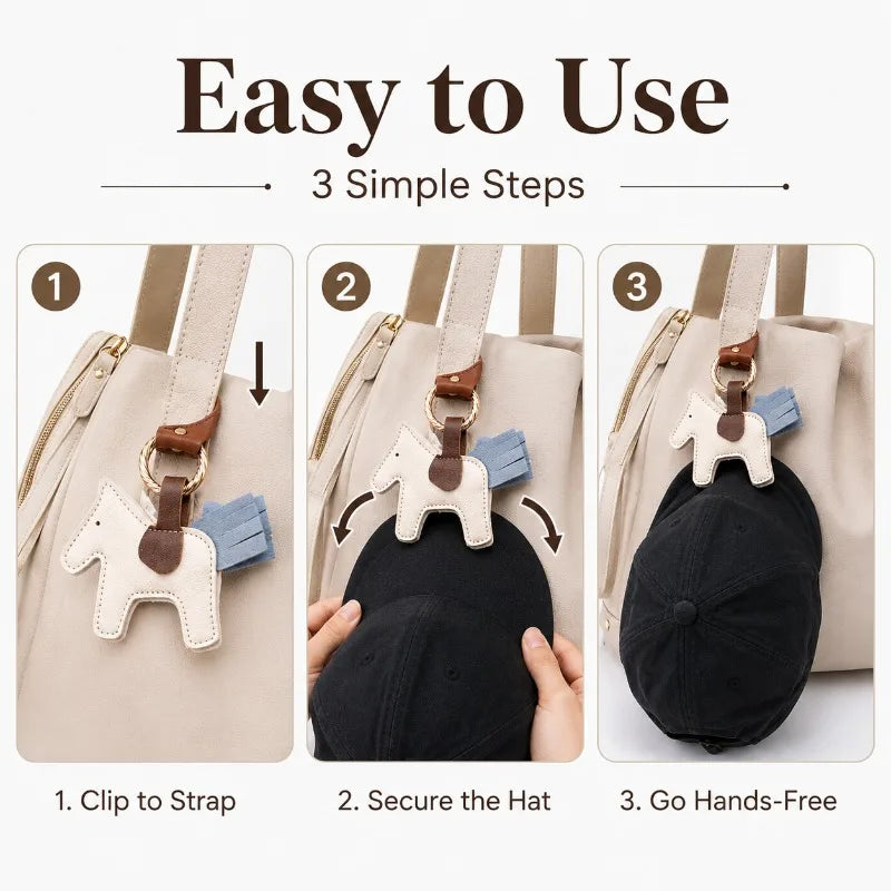 Magnetic Horse Hat Clip – Hands-Free Bag & Cap Holder Magnetic Hat Clip QXL