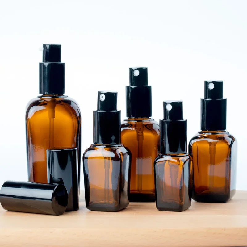 Brown Glass Perfume Spray Bottle 10–100ml | Refillable Atomizer Perfume Spray Bottle QXL Spray 100ml Glass