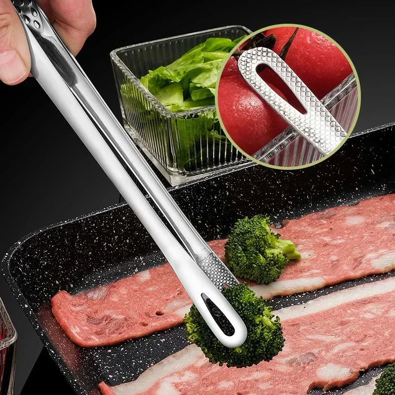Stainless Steel BBQ Kitchen Tongs | Grill & Food Serving Kitchen Tongs QXL