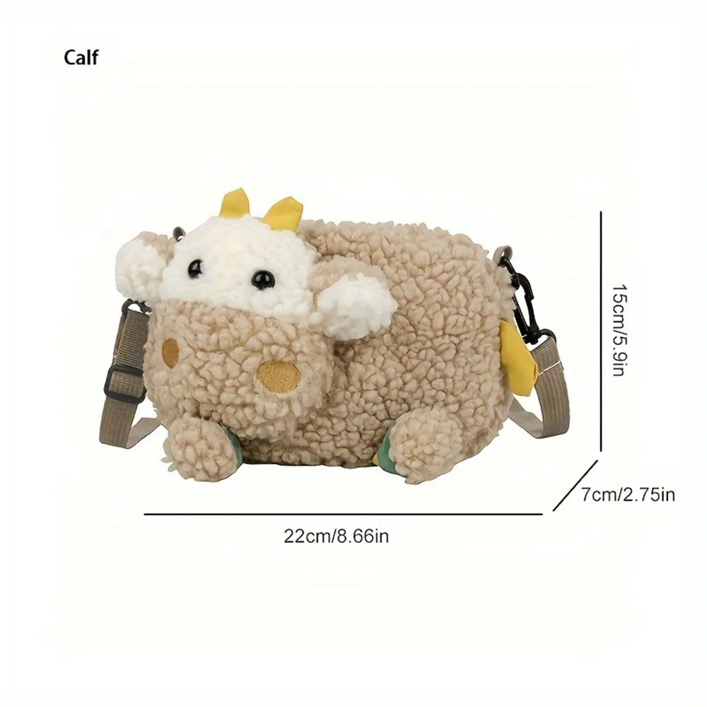 Women's Plush Crossbody Bag | Cute Doll Shoulder Bag Plush Crossbody Bag QXL