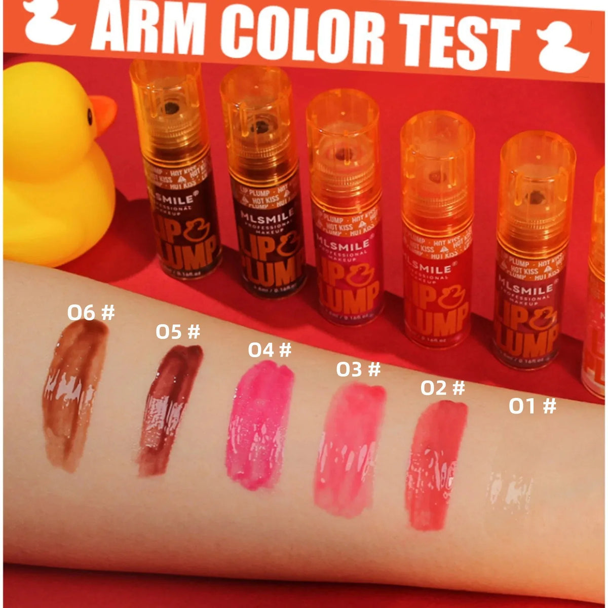 MLSMILE 6-Pc Mirror Gloss Lip Glaze Set | Fruit Lip Oil Lip Gloss Set QXL