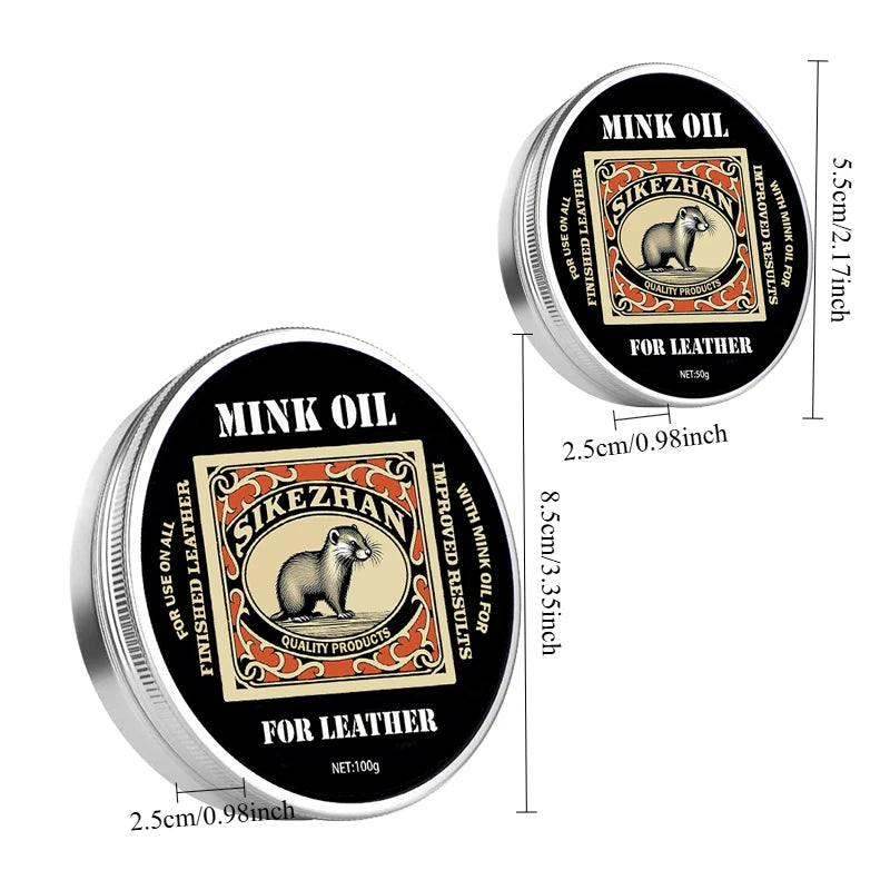 Car Leather Care Mink Oil: All-in-One Cleaner & Protector for Interior (Seats/Dash), Colorless, Odorless, Safe for All Leather QXL