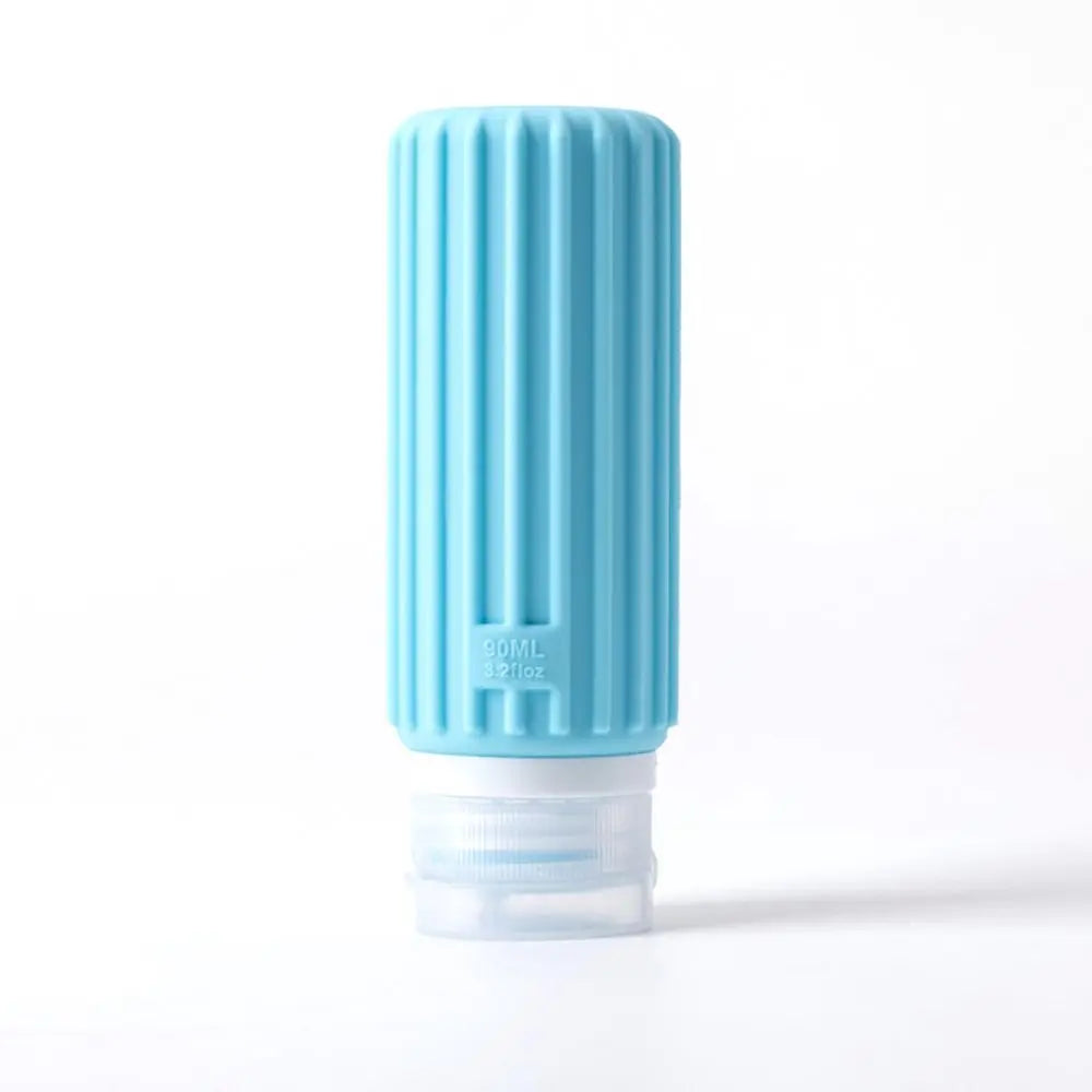 Silicone Refillable Travel Bottles 60ml & 90ml – Squeeze Containers Travel Squeeze Bottle QXL Blue-90ml