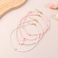 4-Pack Kids Butterfly & Pearl Beaded Necklace Set | Gift Kids Pendant Necklace QXL Default Title