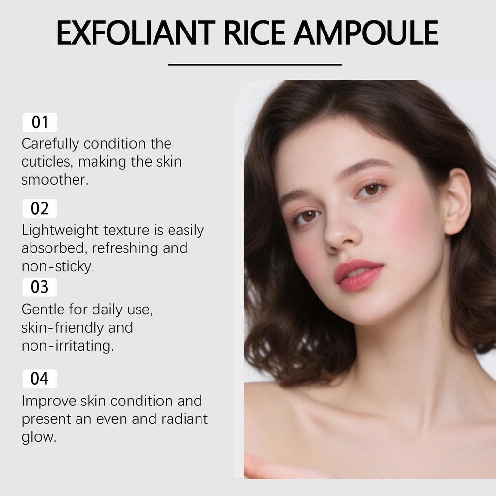 Korean Black & White Rice Exfoliating Brightening Face Serum Exfoliating Face Serum QXL