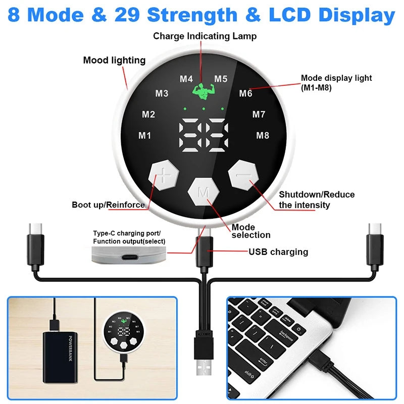 EMS Abdominal Toning Belt | Rechargeable Muscle Stimulator EMS Toning Belt QXL