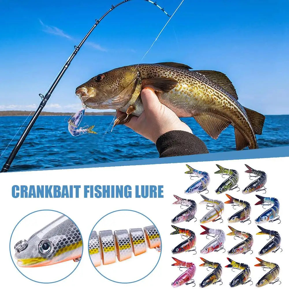 Jointed Swimbait Lure 13.4cm | Sinking Crankbait Hard Bait Swimbait Fishing Lure QXL