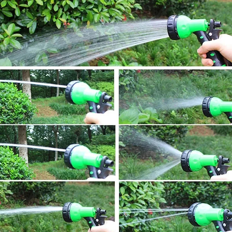 7-Function Expandable Garden Hose & High Pressure Water Gun Expandable Garden Hose QXL