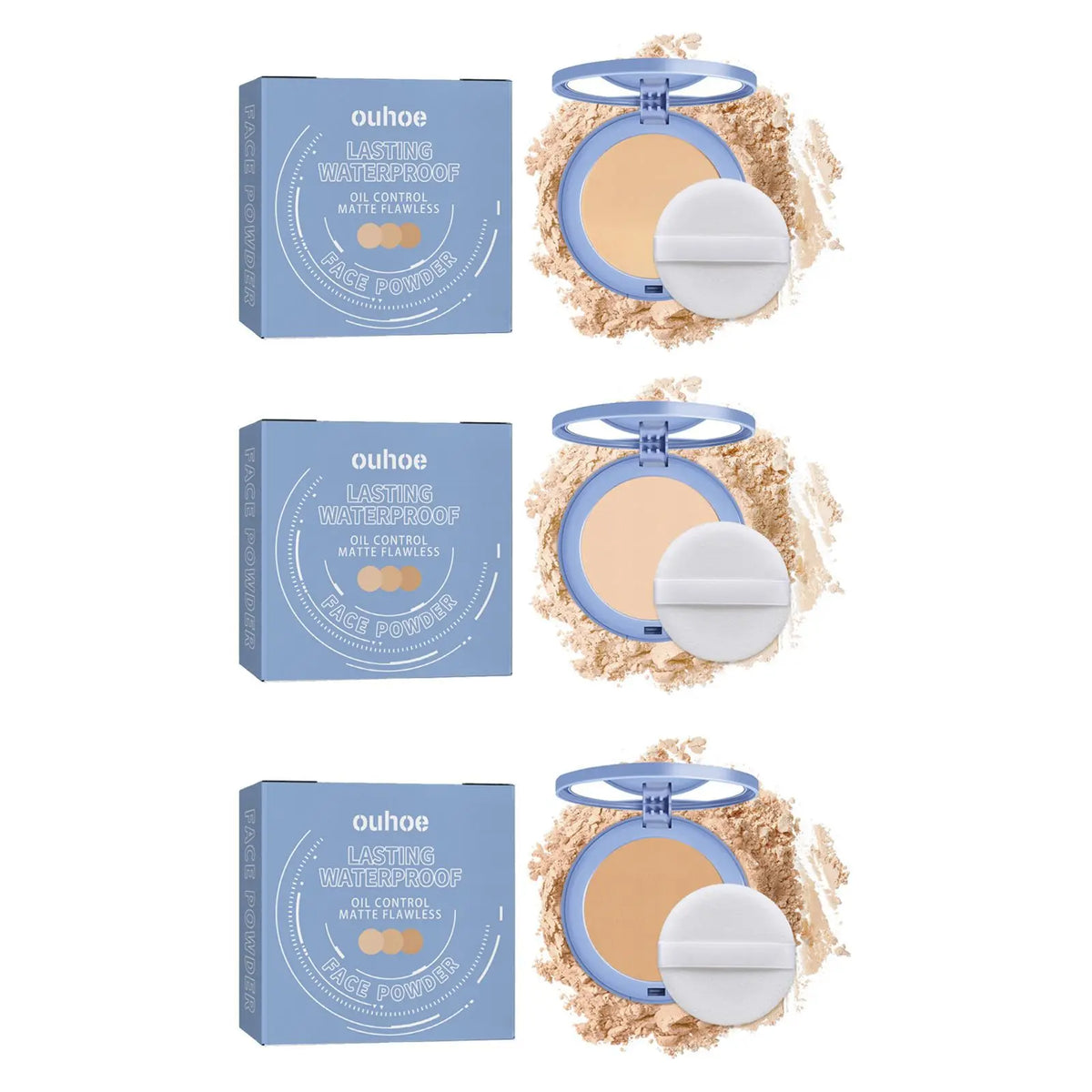 Matte Face Setting Pressed Powder – Oil Control & Long Lasting Pressed Setting Powder QXL