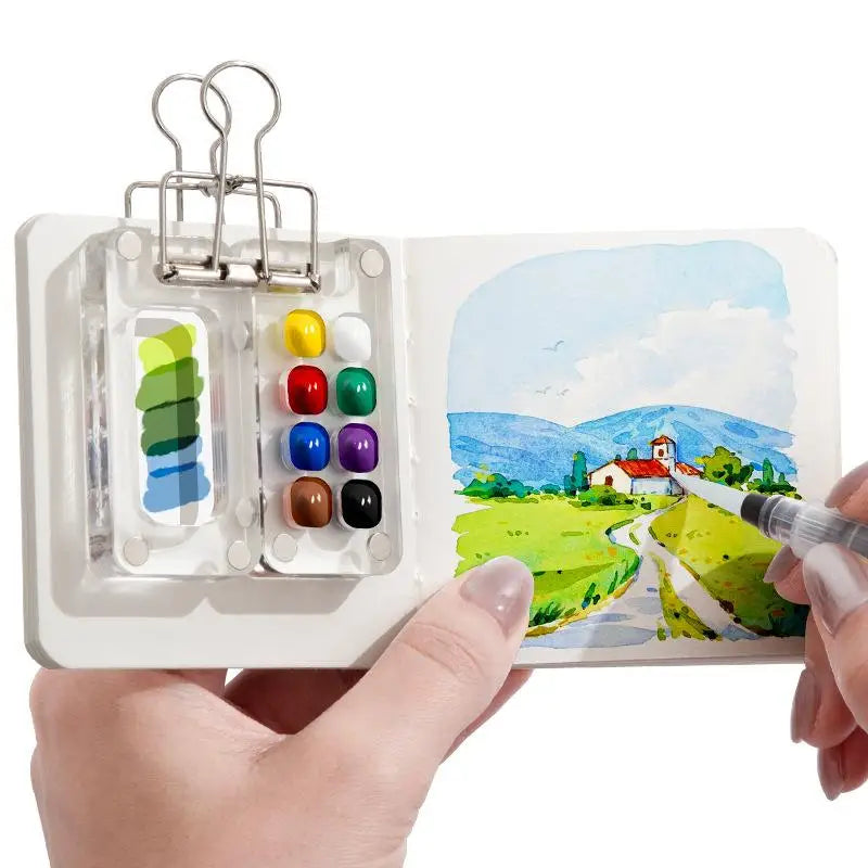 Mini Watercolor Palette Box – 8 & 15 Grid Leakproof Travel Watercolor Palette Box QXL
