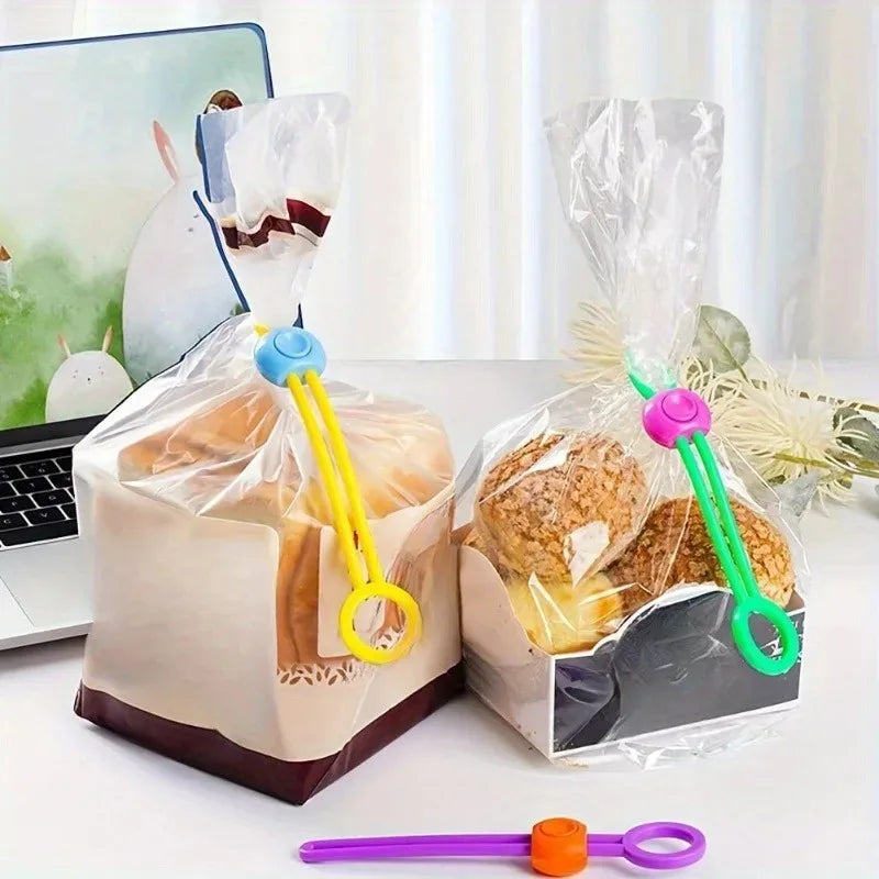 3-Pack Reusable Silicone Food Bag Sealing Clips | Adjustable Food Bag Clips QXL