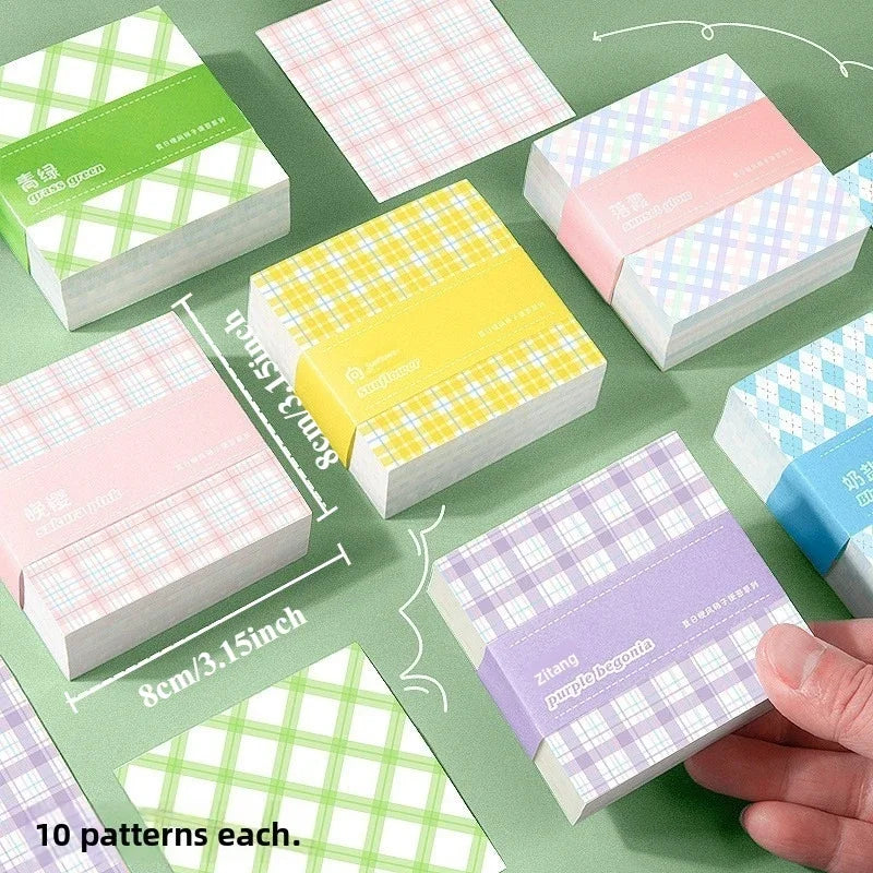 Colorful Gridded Memo Pads – Adhesive-Free Note Sheets Gridded Memo Pad QXL