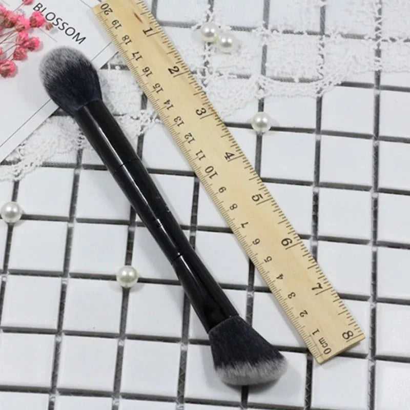Double-Ended Contour & Repair Makeup Brush | Liquid Cream Powder Makeup Contour Brush QXL