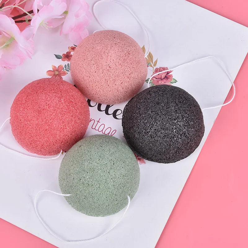 Natural Konjac Face Cleansing Sponge | Gentle Exfoliating Puff Facial Cleansing Sponge QXL