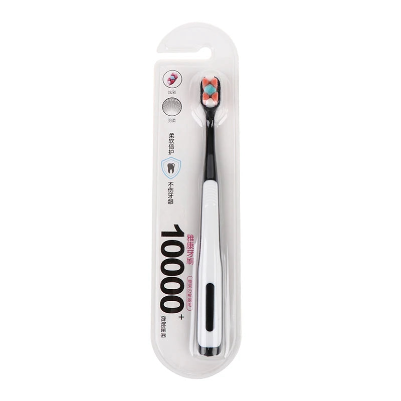 Ultra-Fine Soft Bristle Toothbrush | Gentle Gum Care Adult Soft Bristle Toothbrush QXL as picture