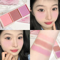 HISYI Three-Color Matte Blush | Natural Finish Rouge Powder Powder Blush QXL 02