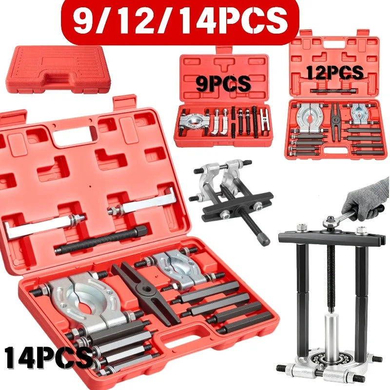5-Ton Bearing Puller Separator Kit 9/12/14 Pc – Hub & Gear Bearing Puller Kit QXL