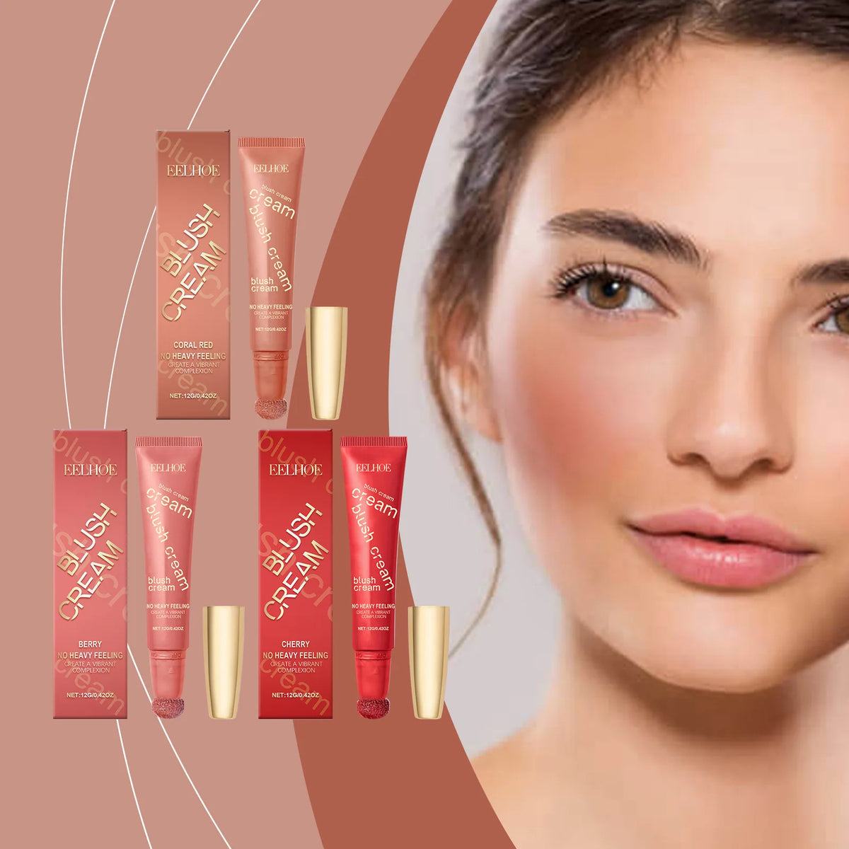 Matte Cushion Blush | Cream-to-Powder Long-Lasting Liquid Blush Cushion Blush QXL