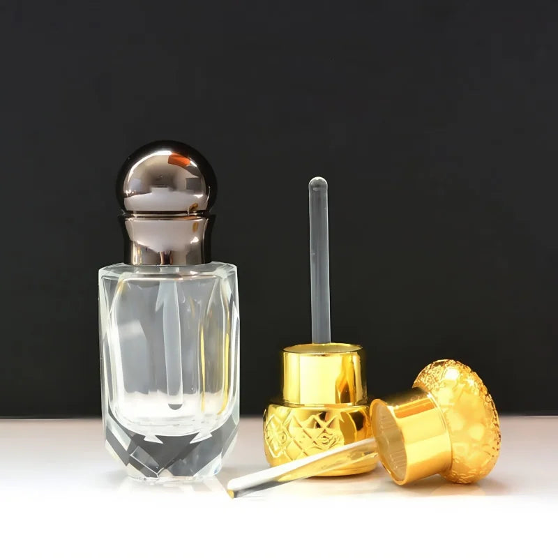 Glass Roll-On Bottle 3/6/12ml | Refillable Essential Oil Vial Roll-On Glass Bottle QXL