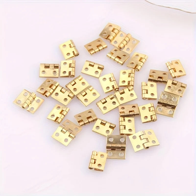 Brass Mini Flat Folding Hinges for Jewelry & Wooden Boxes Mini Folding Hinges QXL