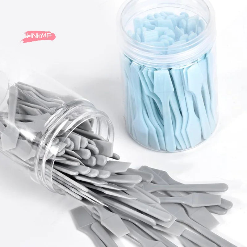 100-Pack Mini Cosmetic Spatulas | Cream & Mask Applicators Cosmetic Applicator Spatulas QXL