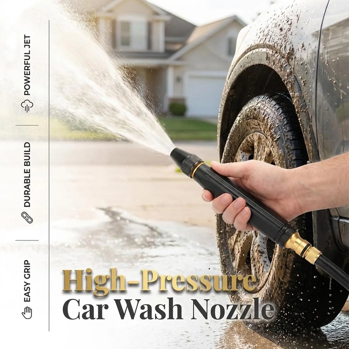 High-Pressure Car Wash Spray Gun | Adjustable Nozzle Car Wash Spray Gun QXL