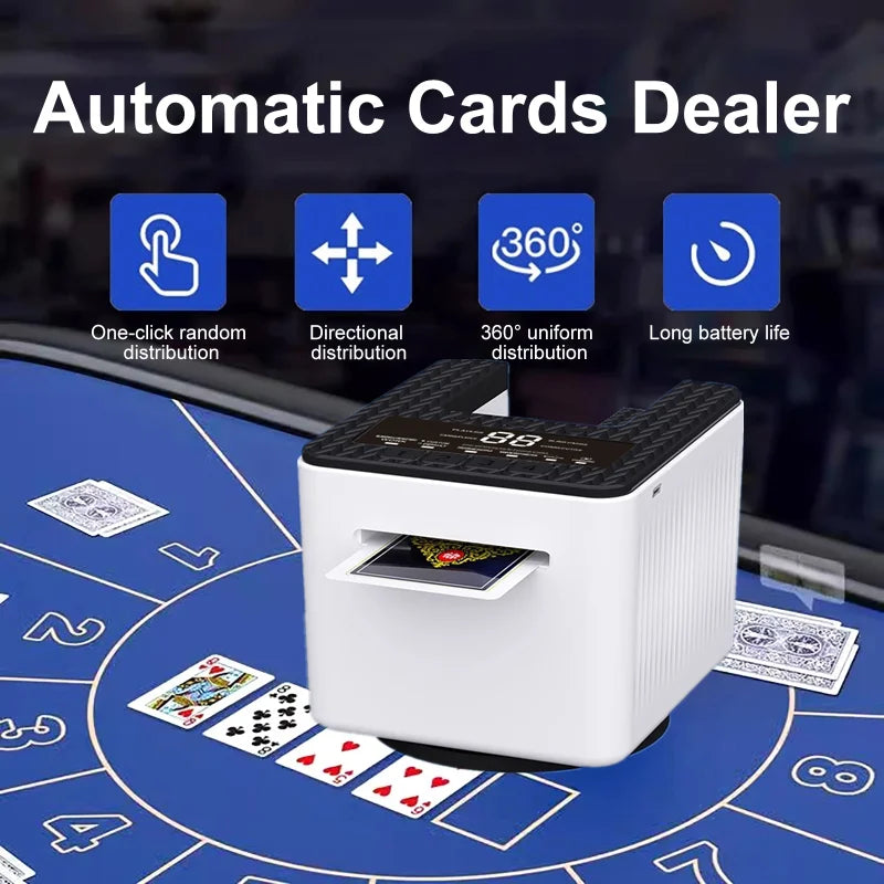 Automatic Electric Card Dealer | 4000mAh, Up to 8 Players Electric Card Dealer QXL