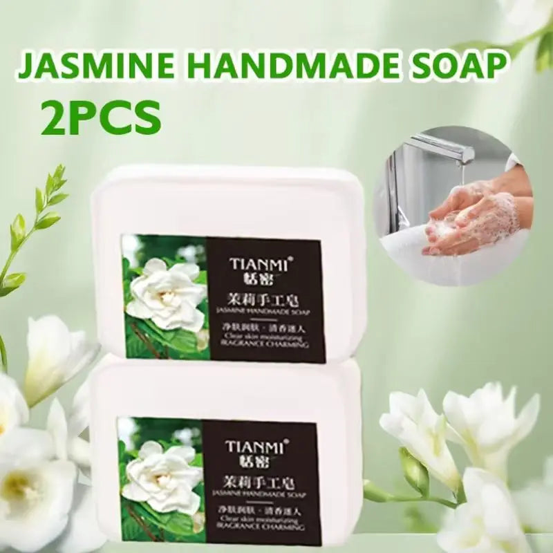 2-Pack Jasmine Handmade Soap | Moisturising Cleansing Bar Handmade Soap Bar QXL 140g