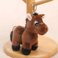 Plush Cartoon Pony Keychain | Stuffed Horse Backpack Charm Plush Keychain Charm QXL Brown
