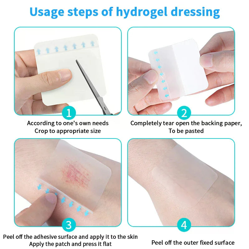 2-Pack Ultra-Thin Hydrocolloid Wound Dressing Patches Wound Dressing Patches QXL