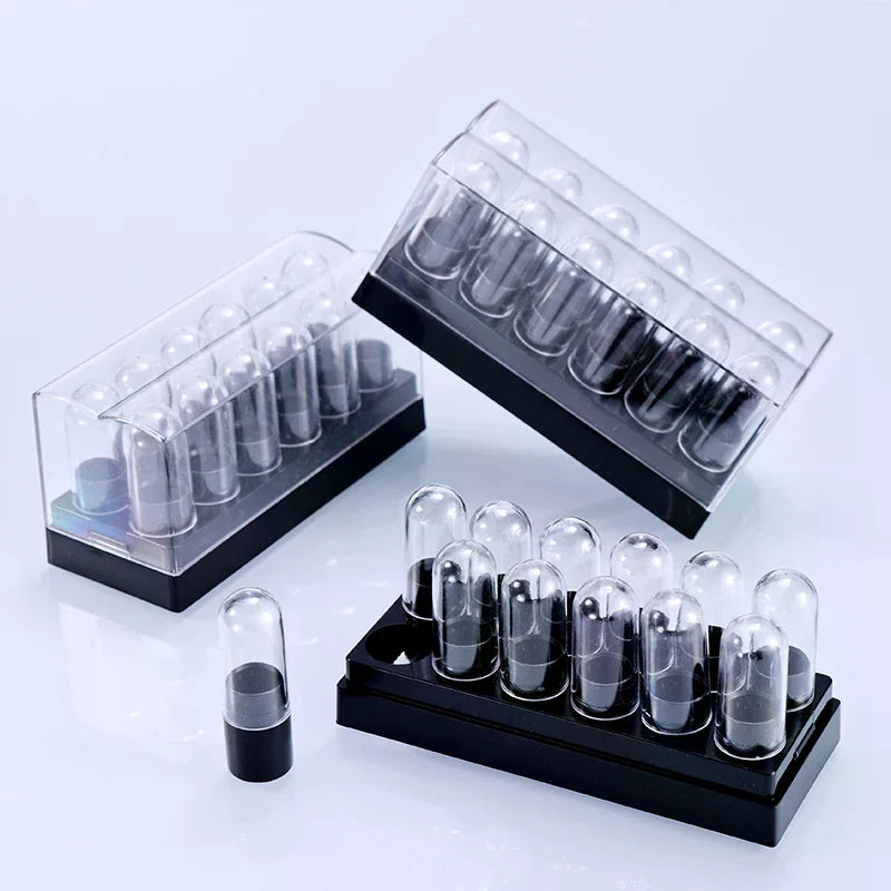 12-Pack Empty Lipstick Tubes & Lip Balm Containers + Storage Box Lipstick Tube Set QXL