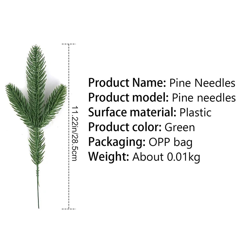 24-Pack Artificial Pine Branches for Wreaths & Garlands Artificial Pine Branches QXL 24pcs