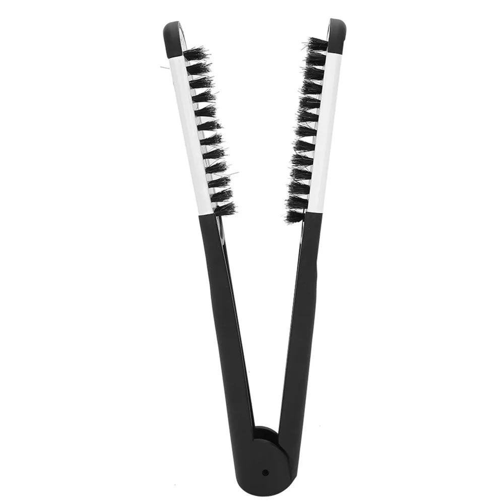 Anti-Static V-Shaped Double-Sided Hair Straightening Clamp Comb Hair Straightening Comb QXL