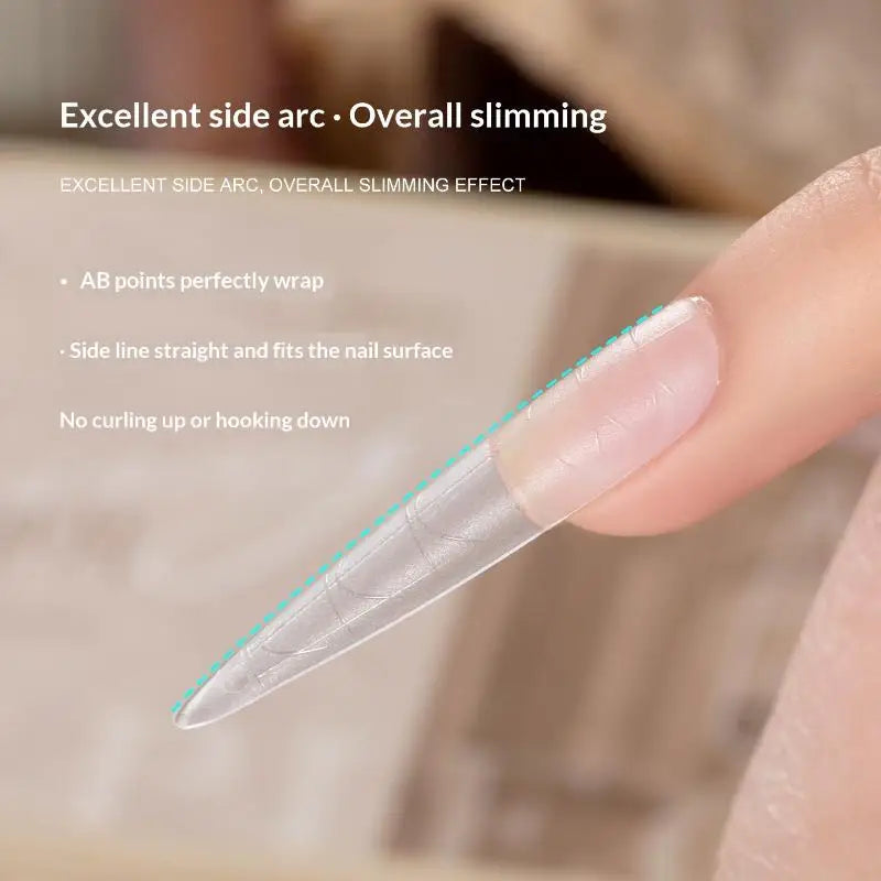 238-Pc Clear Stiletto Nail Tips | Long False Nail Extensions False Nail Tips QXL