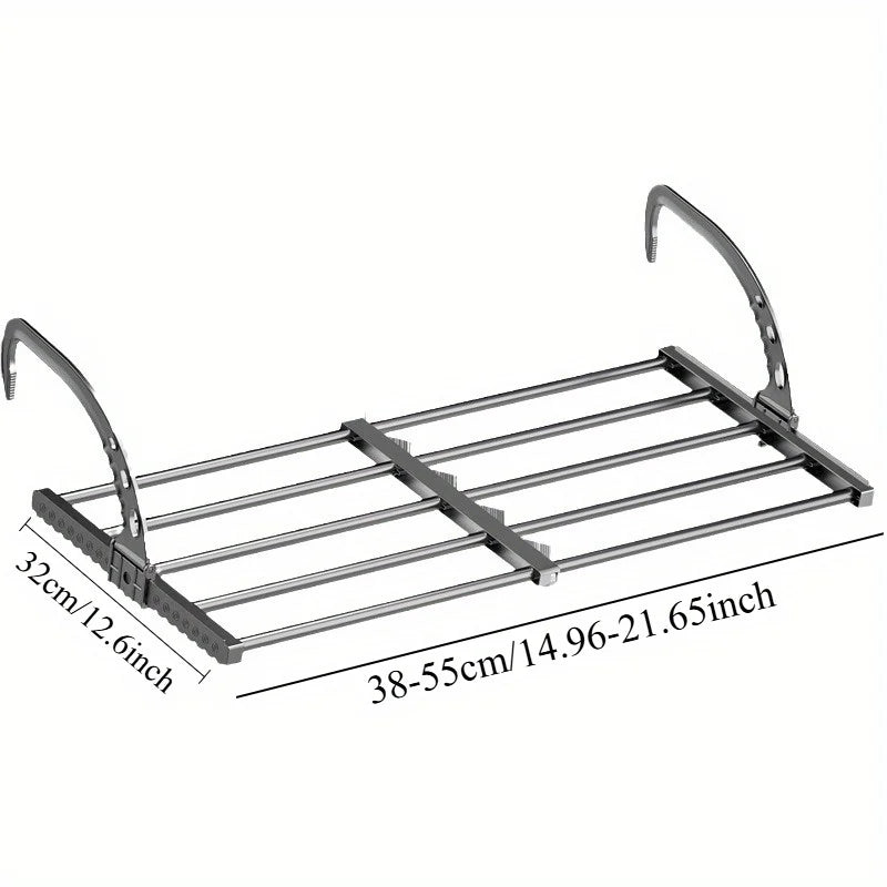 Adjustable Multi-Clip Indoor Drying Rack | Balcony & Window Drying Rack QXL 1pc