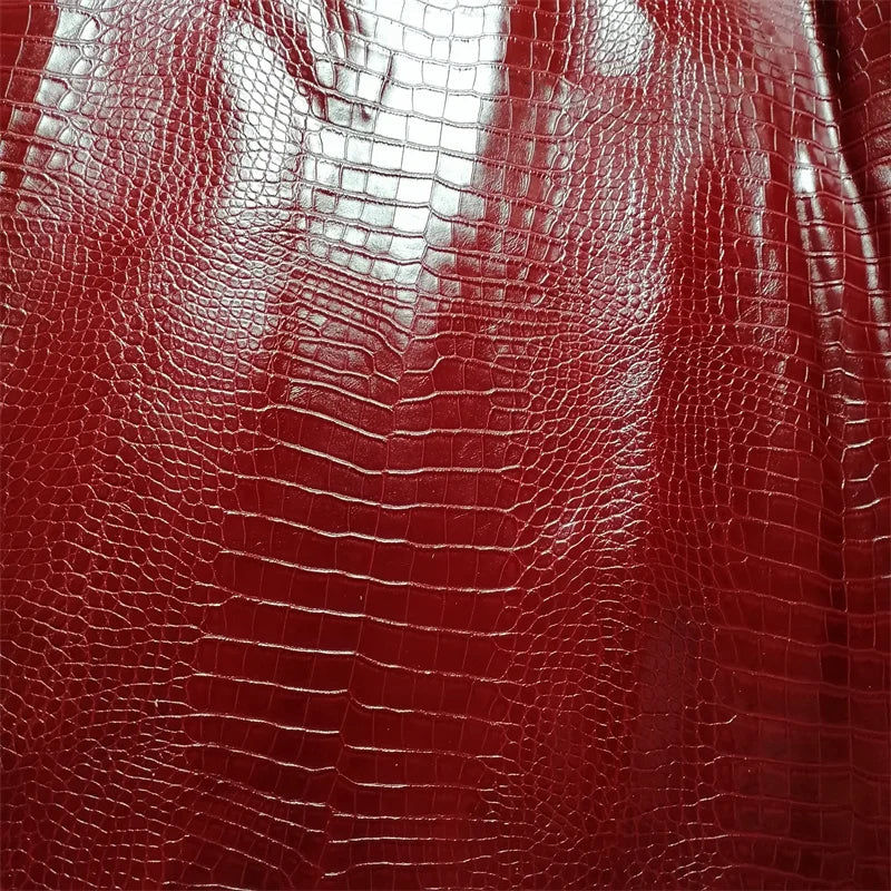 Crocodile Embossed Top-Grain Cowhide Leather Sheet | DIY Bags Craft Leather Sheet QXL