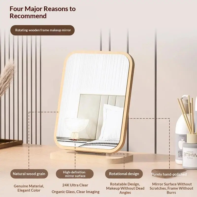 Double-Sided HD Desktop Makeup Mirror | 360° Adjustable Vanity Makeup Mirror QXL