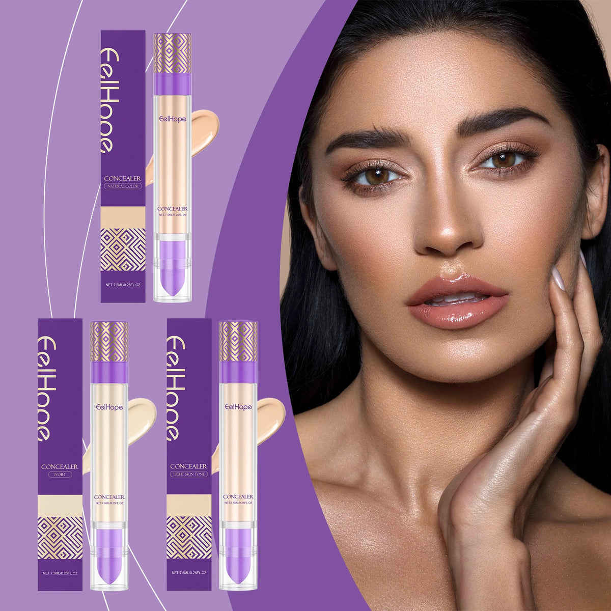 Eelhope Moisturizing Concealer | Lightweight Long-Lasting Cover Moisturizing Concealer QXL